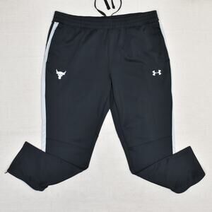Under Armour Men's Sweatpants Straight Polyester Black Size 2XL The Rock Project